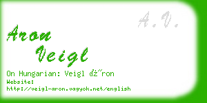 aron veigl business card